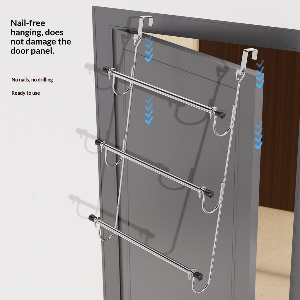 Drill-free Three-tier Door Towel Rack for Sweat Towels