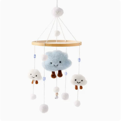 Cloud Baby Hair Ball Pendant for Soothing Children's Room