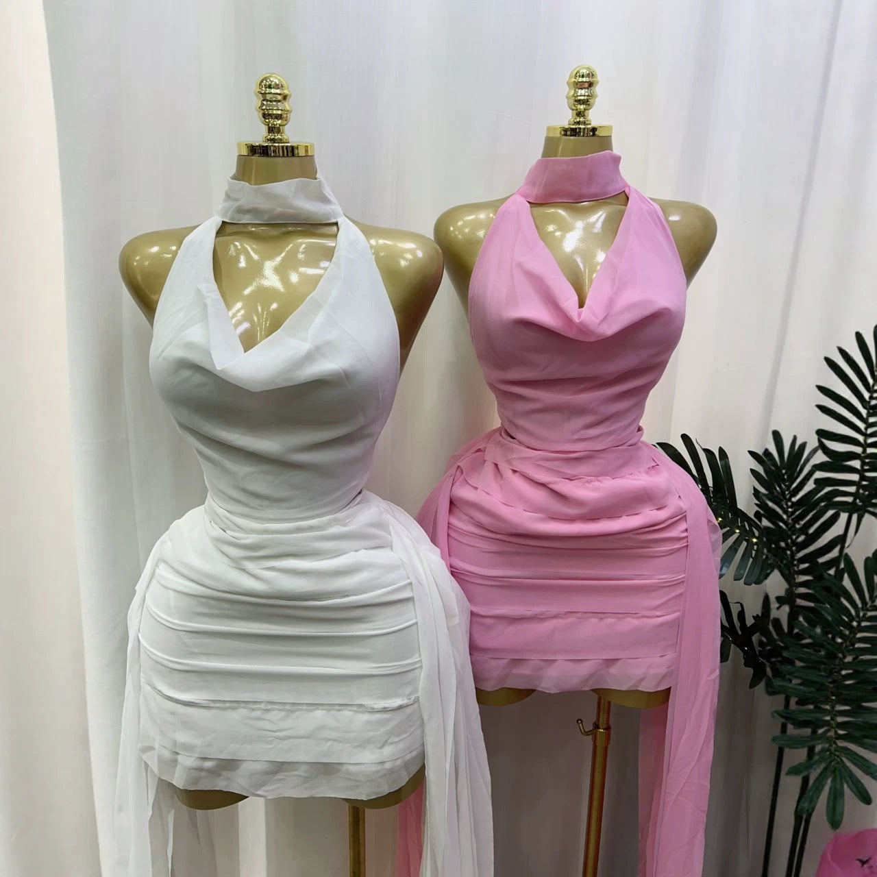 New Style Hollow Out Backless Mini Dress for Women