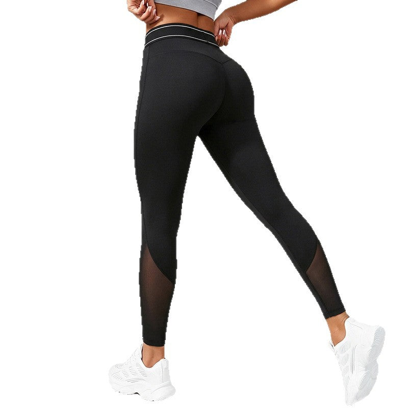 Stylish Mesh-Panel Sports Leggings for Women