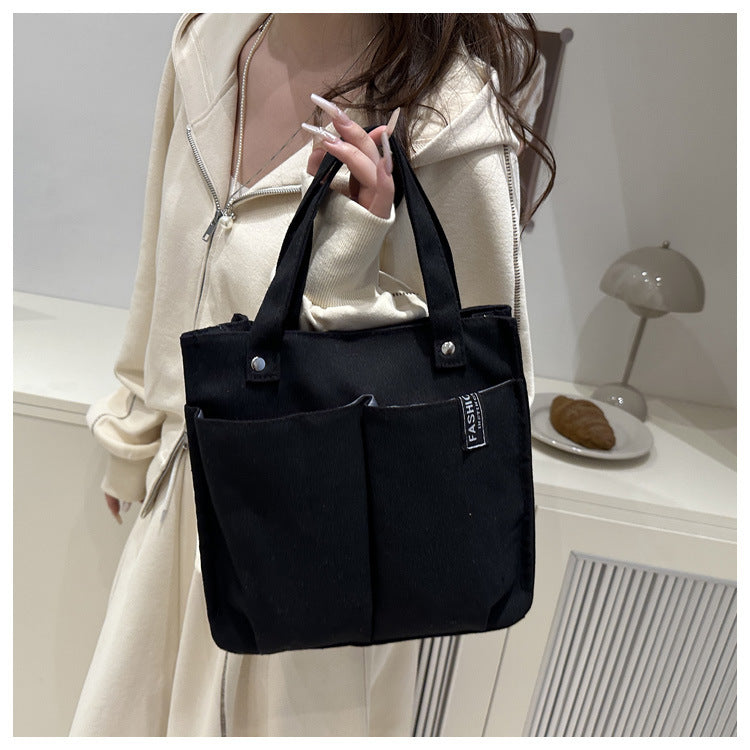 Plain-colored Tote Bag Student Lunch Box - Versatile Gym Bag