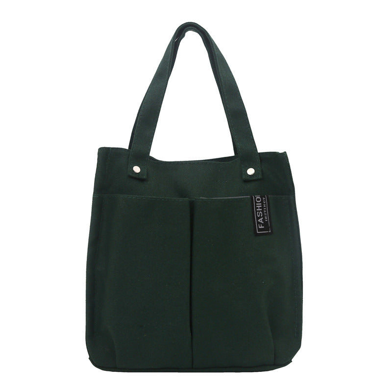 Plain-colored Tote Bag Student Lunch Box - Versatile Gym Bag