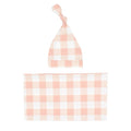 Newborn Swaddle Blanket and Knotted Baby Hat Set
