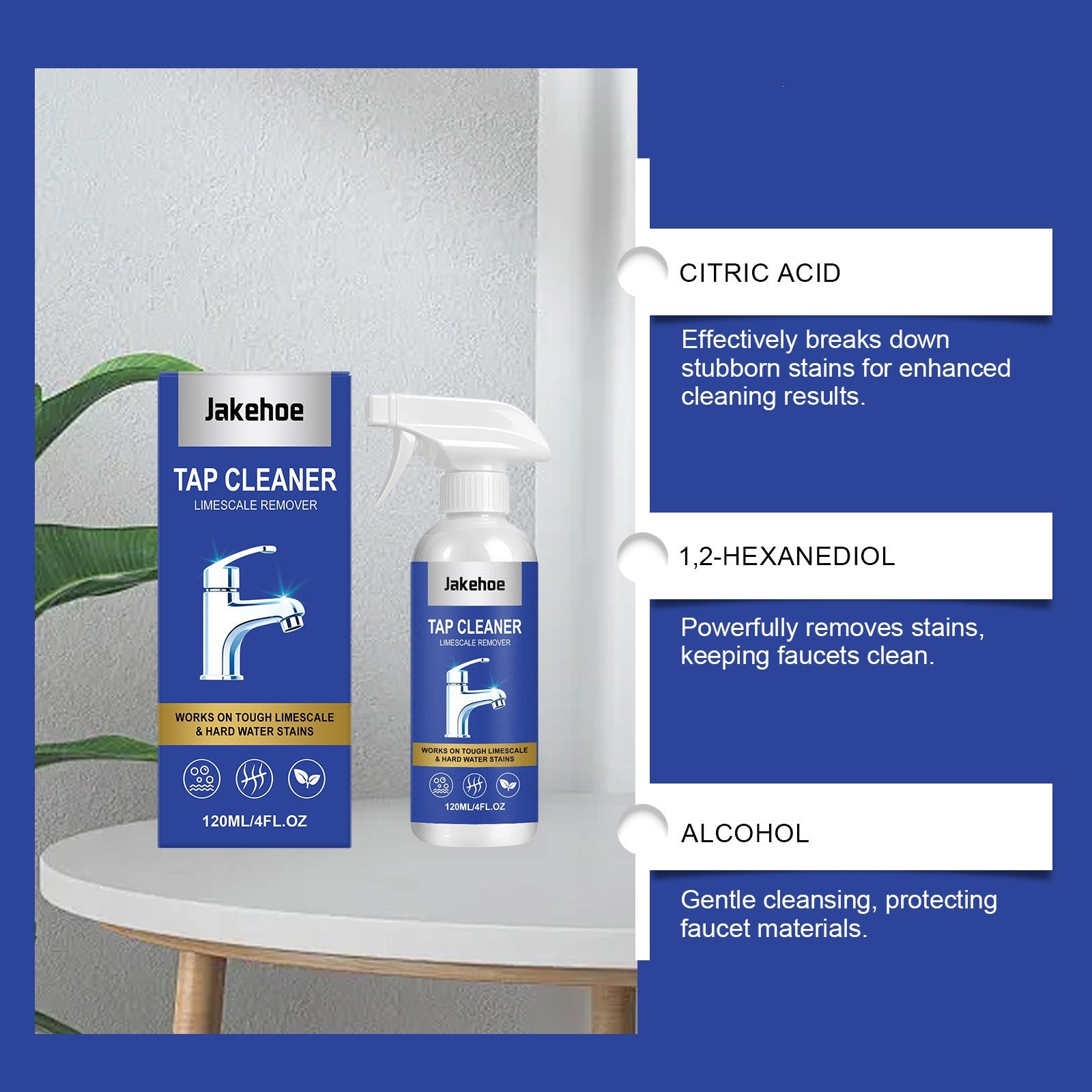 Tap Cleaner Limescale Remover for a Sparkling Clean