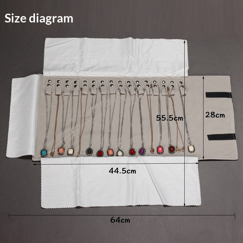 Stylish Exhibition Jewelry Roll Bag for Home Office Storage
