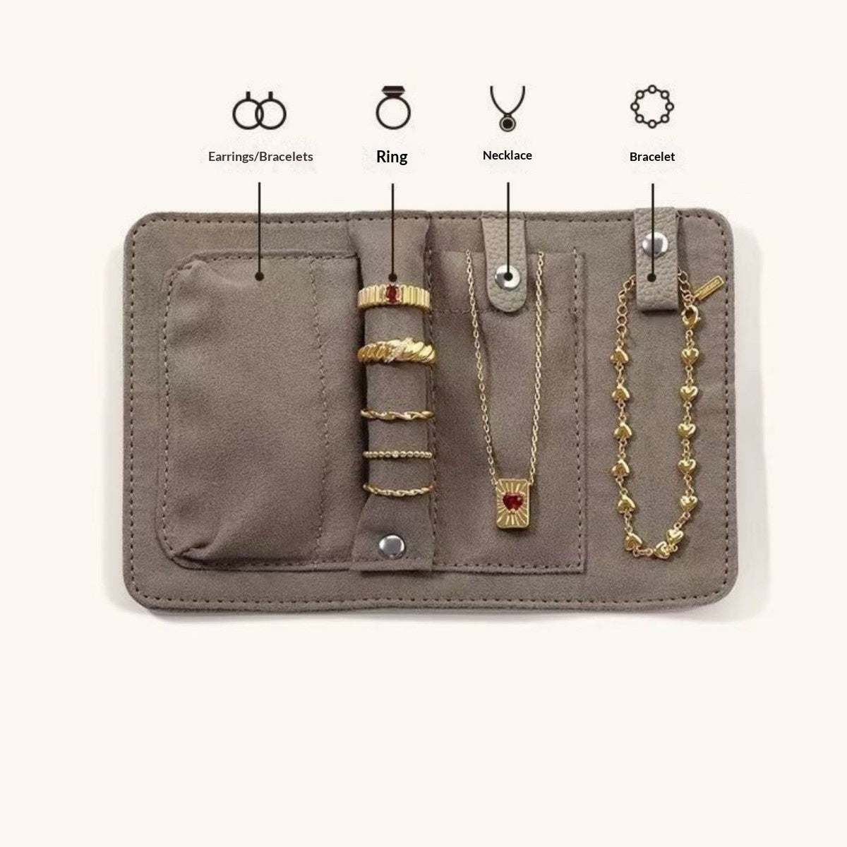 Jewelry Organizer Bag for Necklaces and Rings