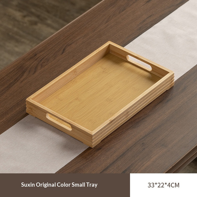 Bamboo Cloud-Shaped Ruyi-Style Multi-Functional Tray