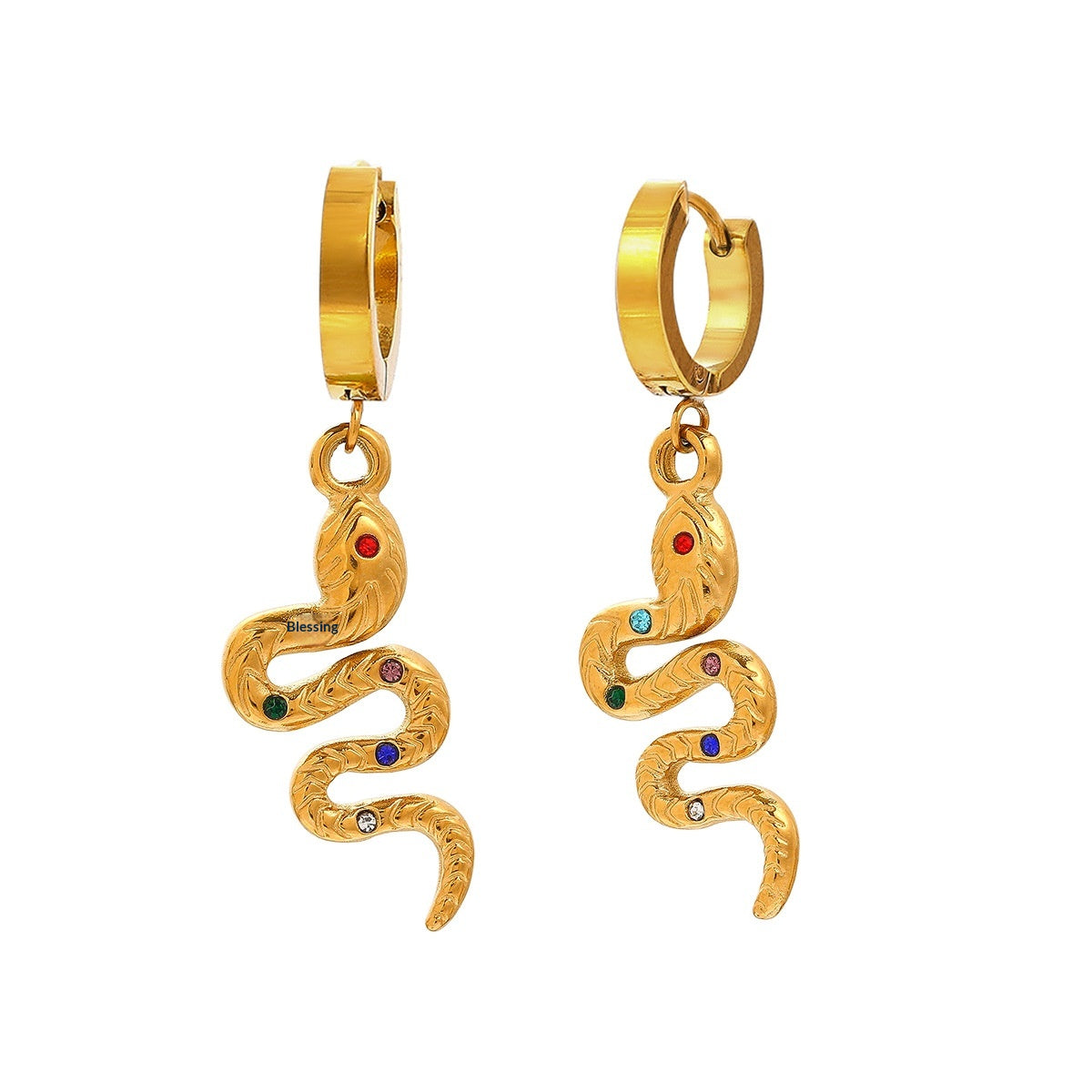 Elegant Gold Necklace: Spirit Snake Stainless Steel Design