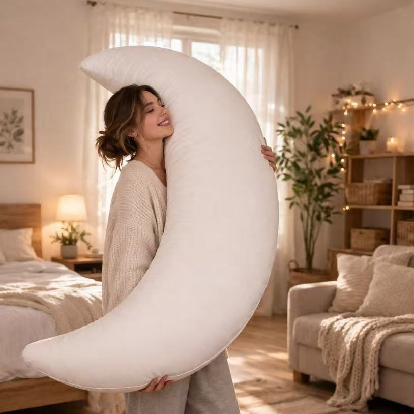 Large Moon-shaped Maternity Pillow for Ultimate Comfort