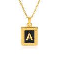 Couples Initial-Engraved Stainless Steel Pendant Necklace