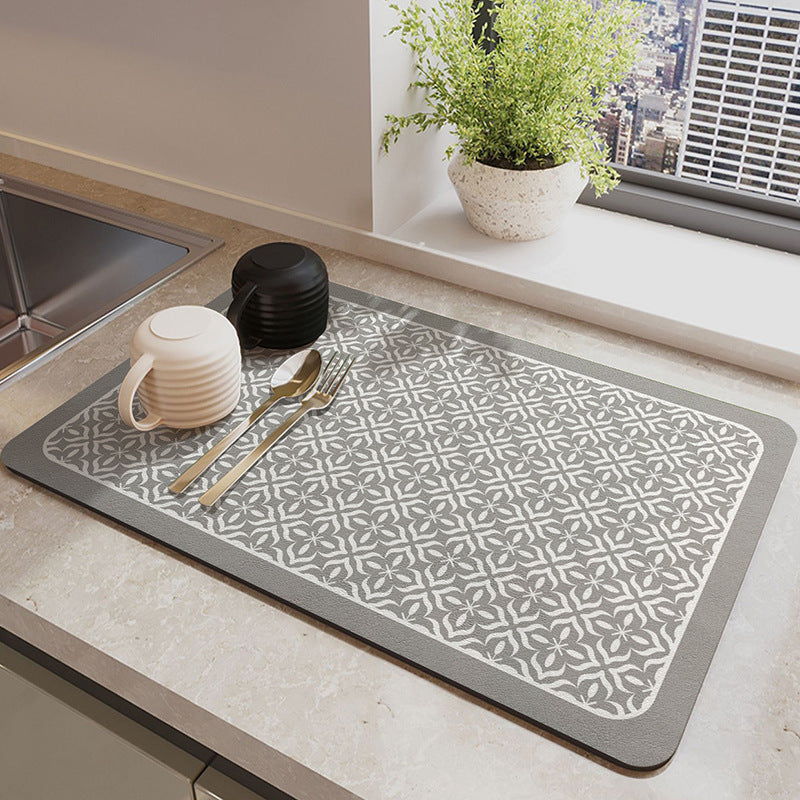 Non-slip Water-absorbent Table Mat for Bowls and Chopsticks