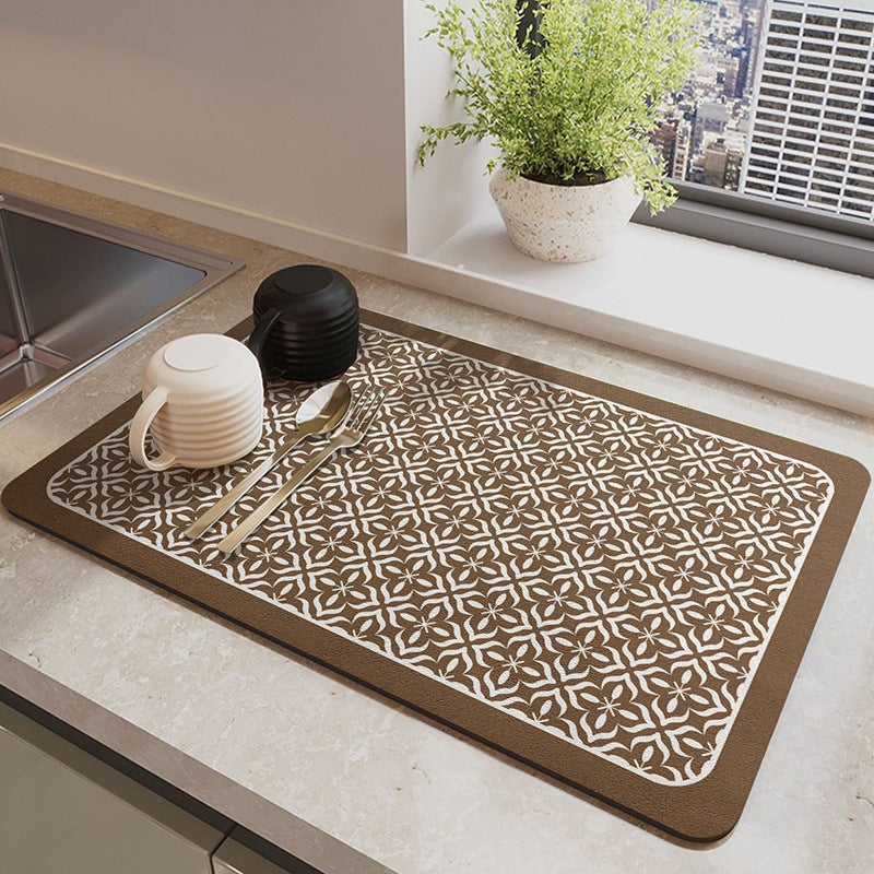 Non-slip Water-absorbent Table Mat for Bowls and Chopsticks
