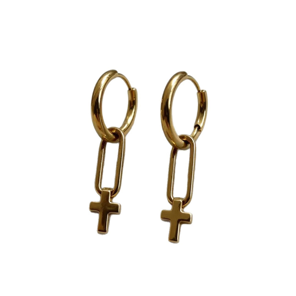 Fashionable and Minimalist Cross Earrings for Everyday Wear