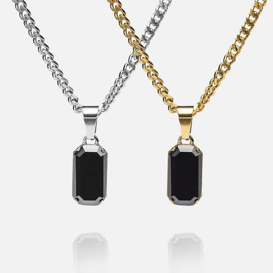Stylish Rectangular Geometric Pendant Stainless Steel Necklace