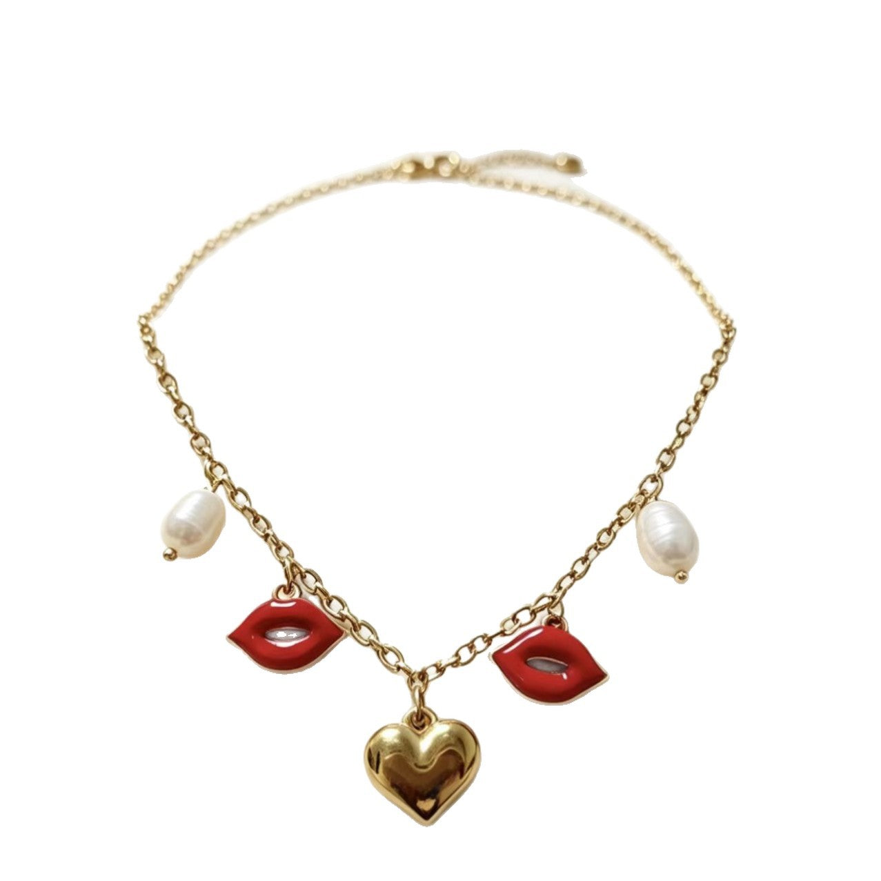 Fashionable Clavicle Chain Necklace with Heart Pendant