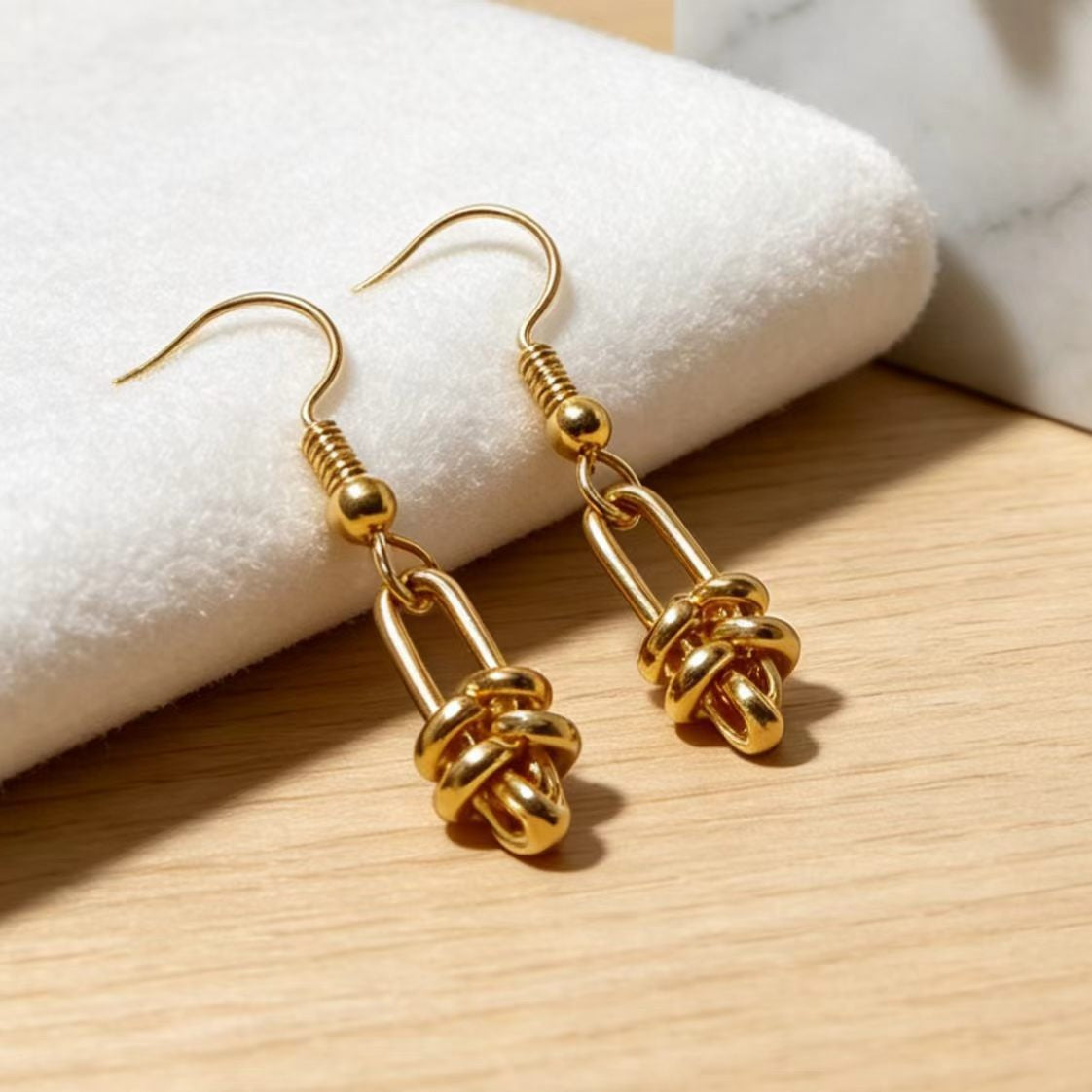 Irregular Cross-shaped Stainless Steel Earrings for Trendy Look
