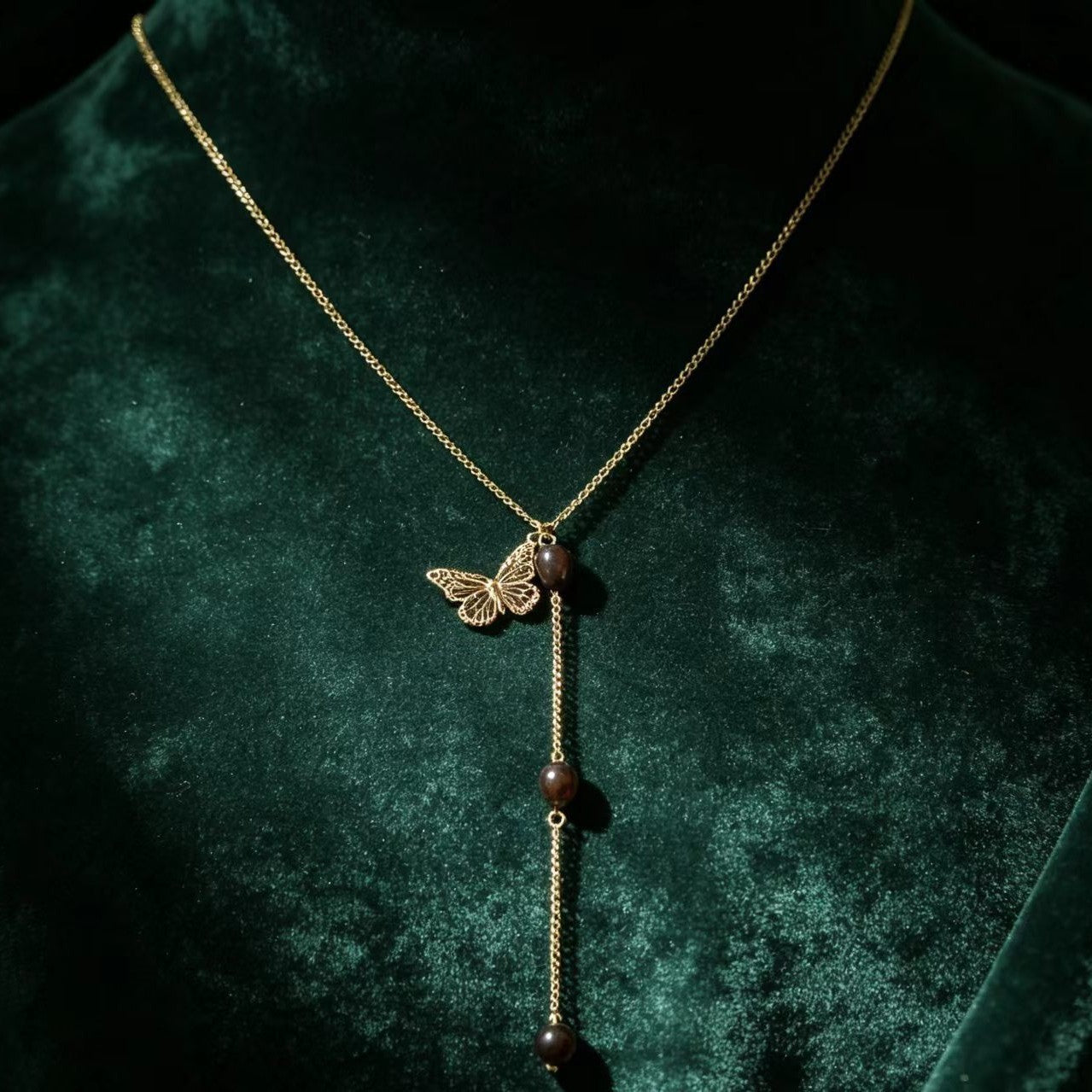 Simple Hollow-Out Gourd Tassel Necklace for Women