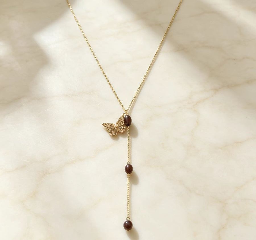 Simple Hollow-Out Gourd Tassel Necklace for Women