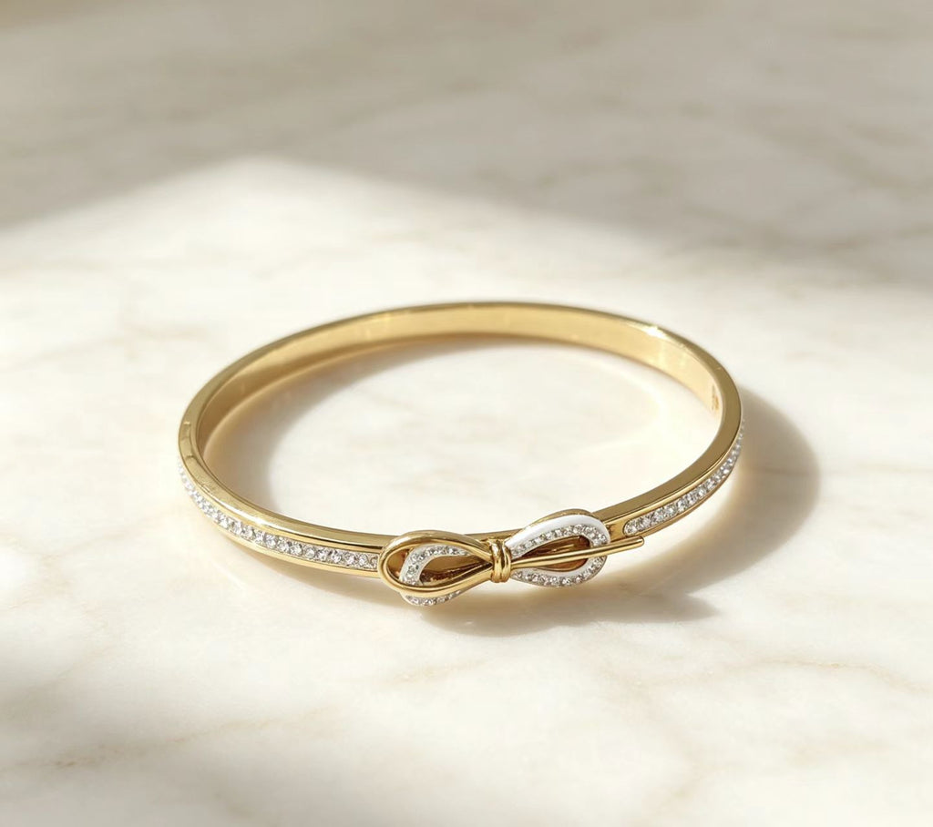 Fashion Titanium Steel Bowknot Bracelet for Women