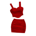 Womens Fashionable and Sexy Cinched-At-The-Waist Tube Top Set