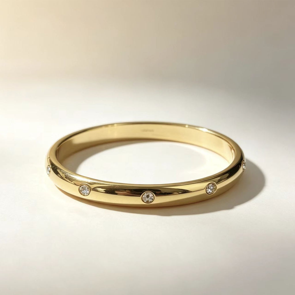 Zircon Plain Ring Bracelet - Elegant Women's Jewelry