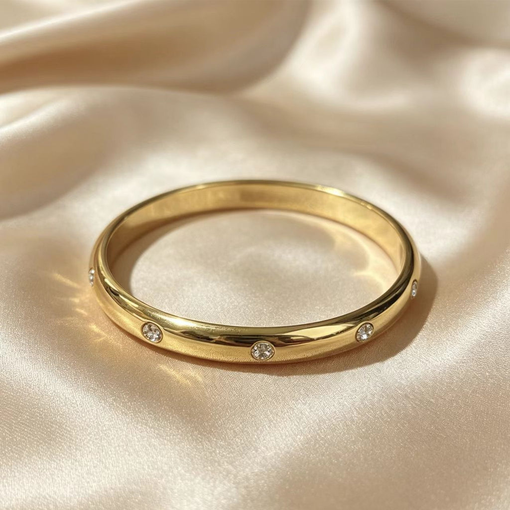 Zircon Plain Ring Bracelet - Elegant Women's Jewelry