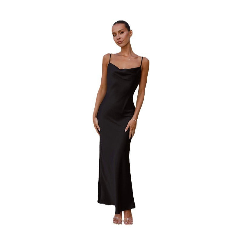 Sexy Sheath-style Strap Bodycon Solid-color Dress