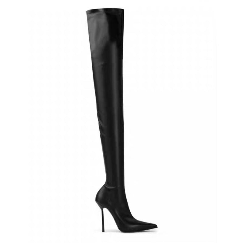 Fashionable Pointed-toe Stiletto Over-the-knee Plus-size Boots