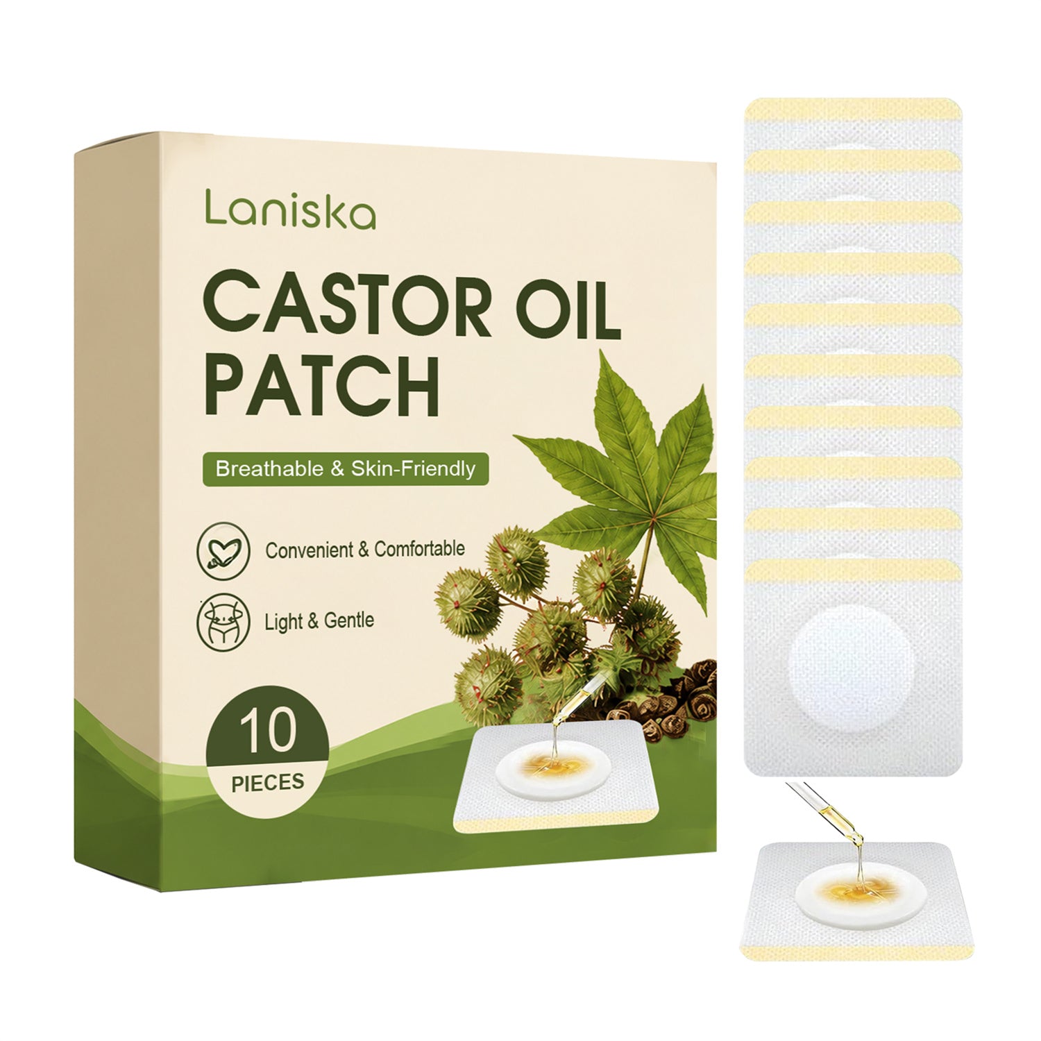 Castor Oil Patch - Essential Oil Diffuser for Skin Care
