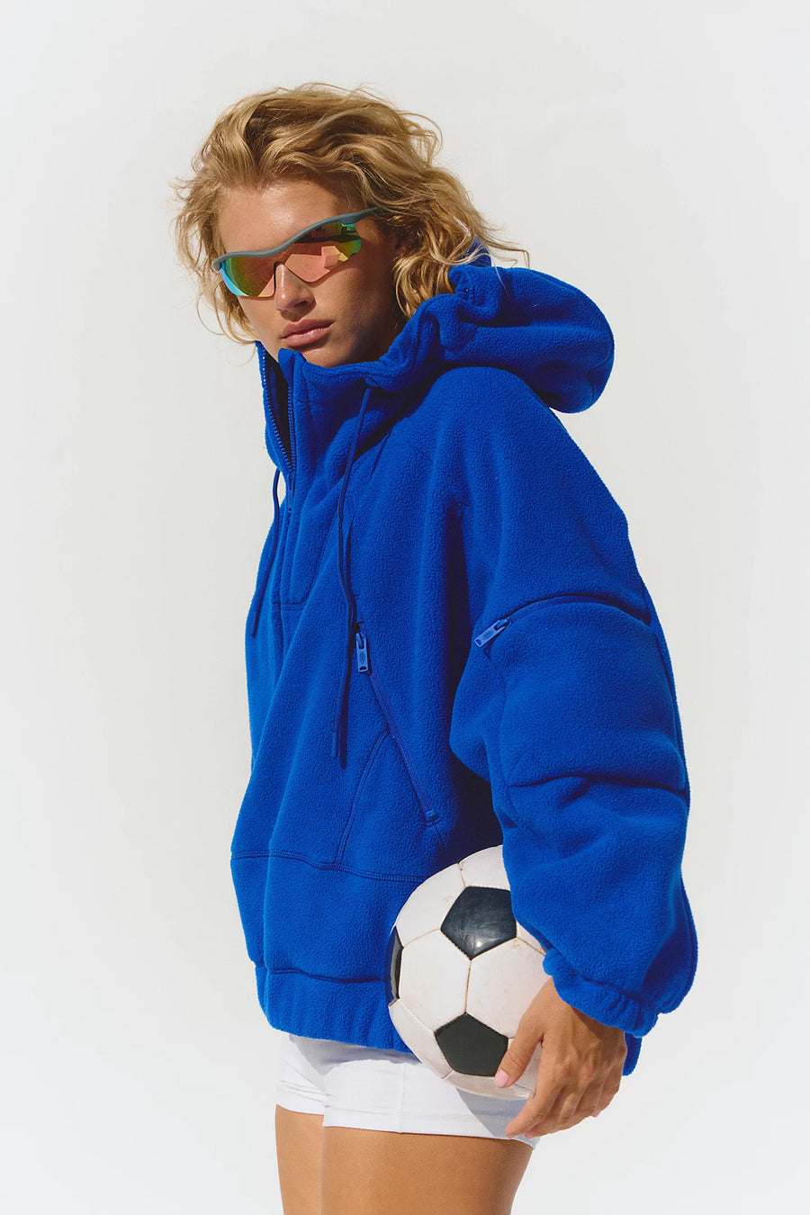 Zip-up Long-sleeve Pullover Hoodie for Street Style