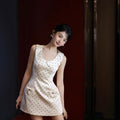 Polka-dot French-style Elegant Waist-cinching Dress