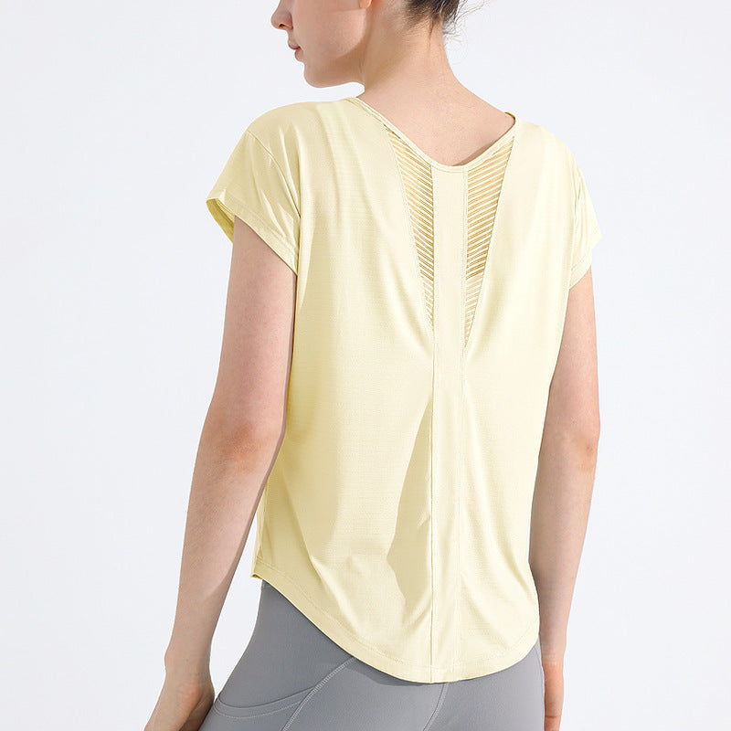 Womens Quick-Dry Sports T-Shirt for Yoga Enthusiasts