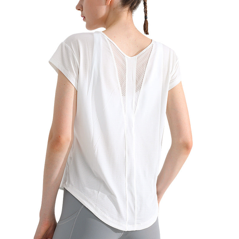 Womens Quick-Dry Sports T-Shirt for Yoga Enthusiasts