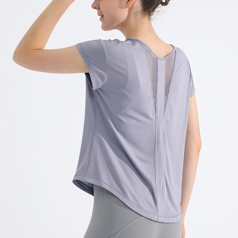 Womens Quick-Dry Sports T-Shirt for Yoga Enthusiasts