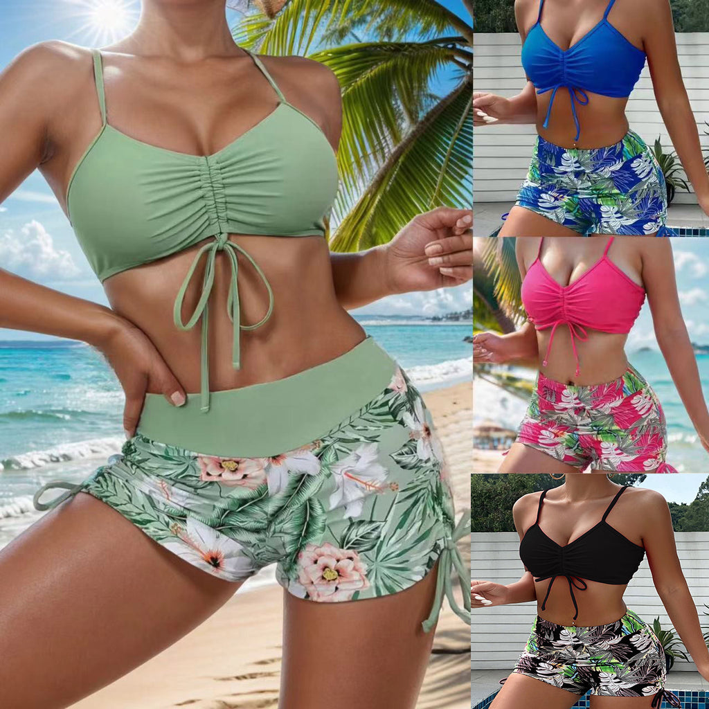 Plus-size Two-Piece Split Bikini Set for Trendy Beach Days