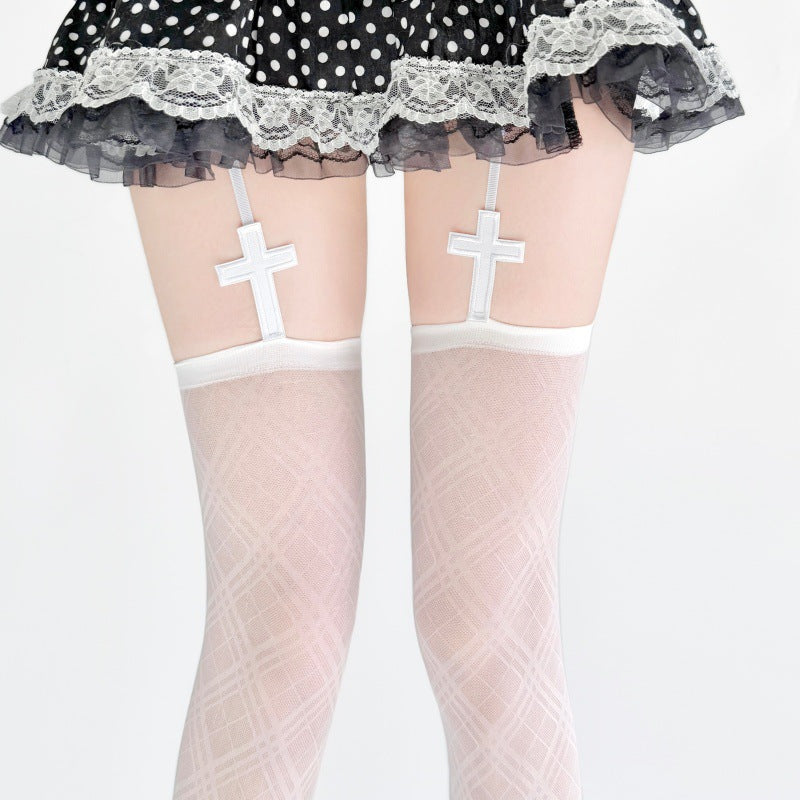 JK Sexy Mature Woman Long Over-the-knee Socks - Thin Style