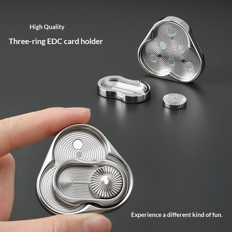 Triangular Rotating Card-pushing Stress-relief Hand Toy