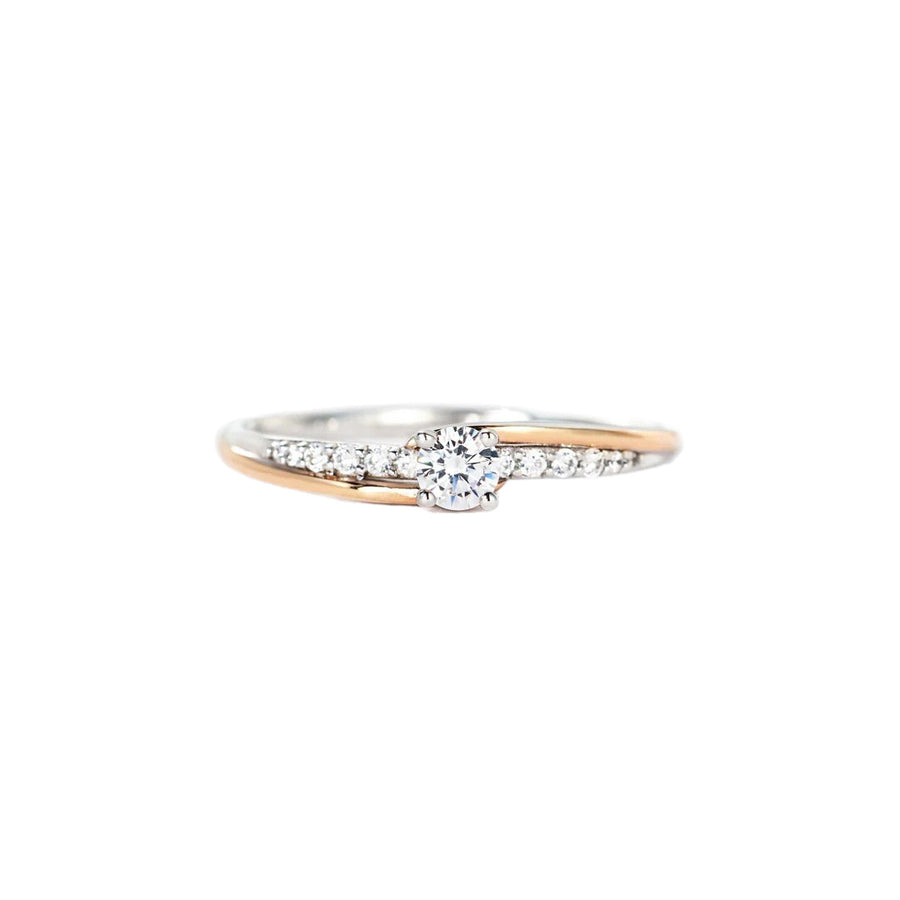 Two Rows of Diamond Electroplated Color Coded Stacking Rings