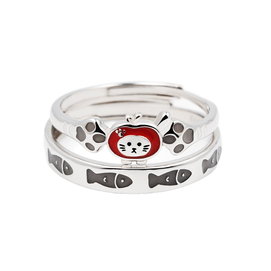 Fashionable Adjustable Sterling Silver Stacking Rings