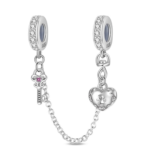 Retro Heart Lock Key Pendant Accessory for Unique Style