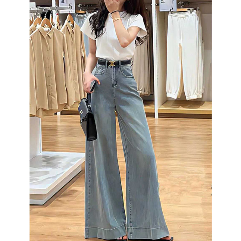 Stretchy Loose-fit Figure-flattering High-waist Jeans