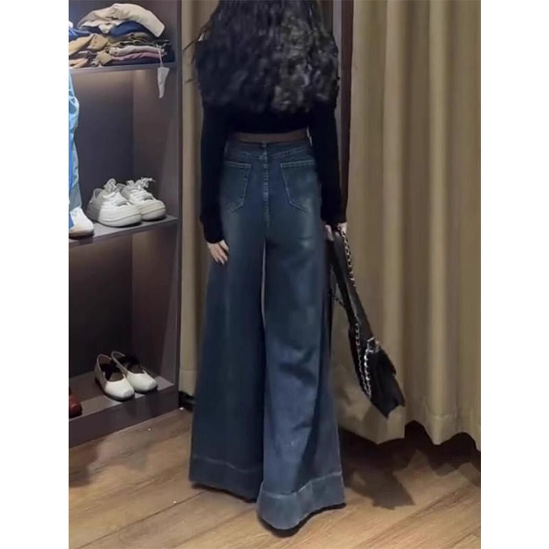 Stretchy Loose-fit Figure-flattering High-waist Jeans