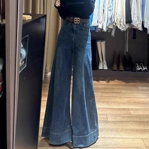 Stretchy Loose-fit Figure-flattering High-waist Jeans
