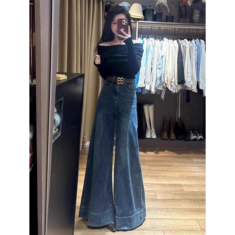 Stretchy Loose-fit Figure-flattering High-waist Jeans