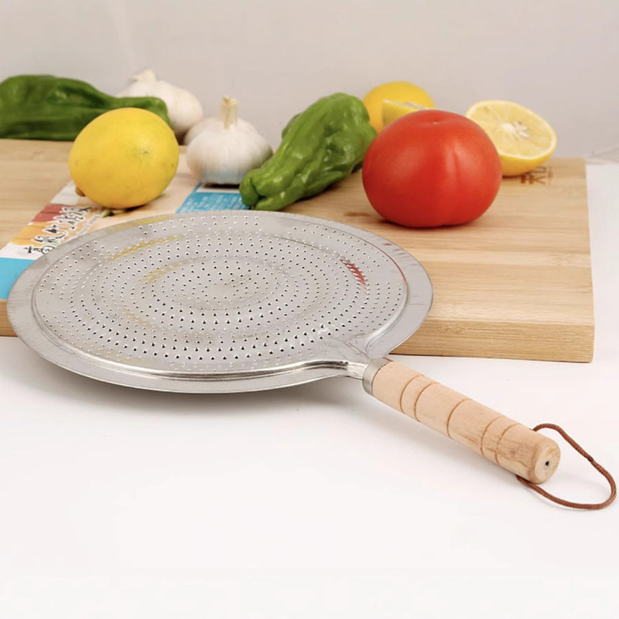 21cm Wooden-Handle Pot Mat Heat-Insulating Pad