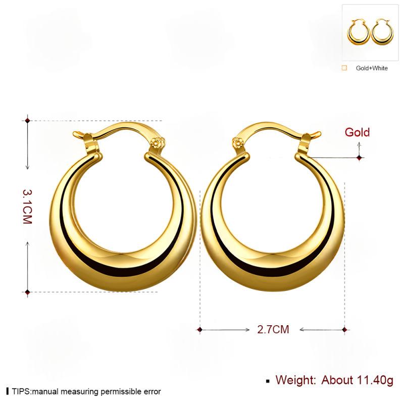 Fashionable Exaggerated Hoop Clip On Earrings for Trendsetters