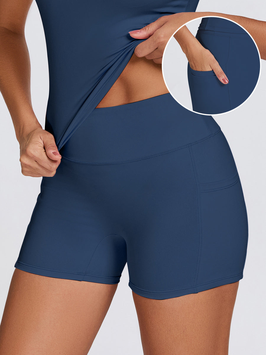 Womens Quick-Drying Yoga Outfit With Pockets for Fitness
