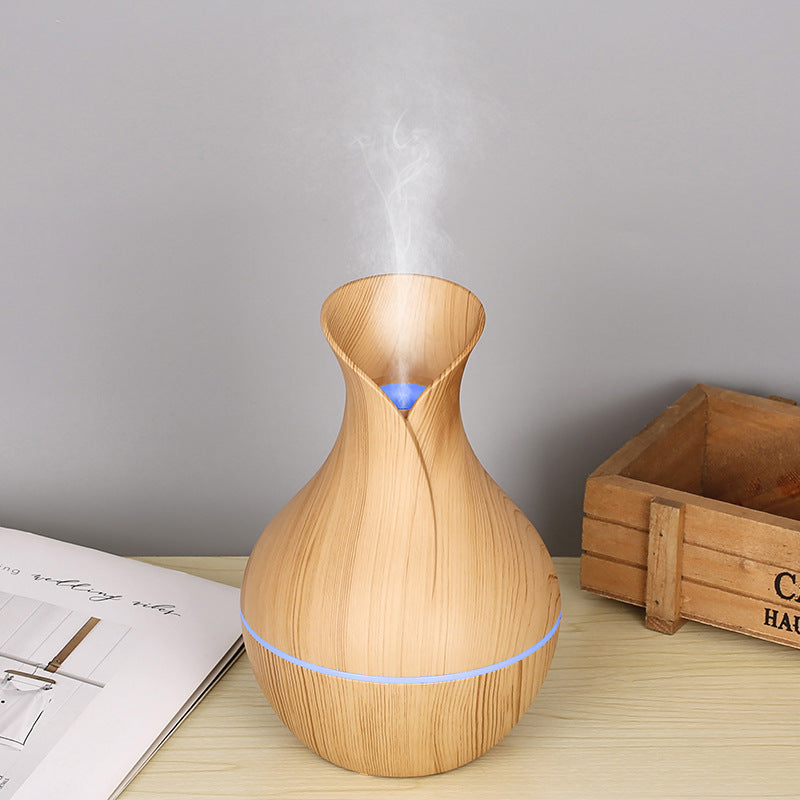 Colorful Transparent Mute Wood Grain Humidifier for Home Office