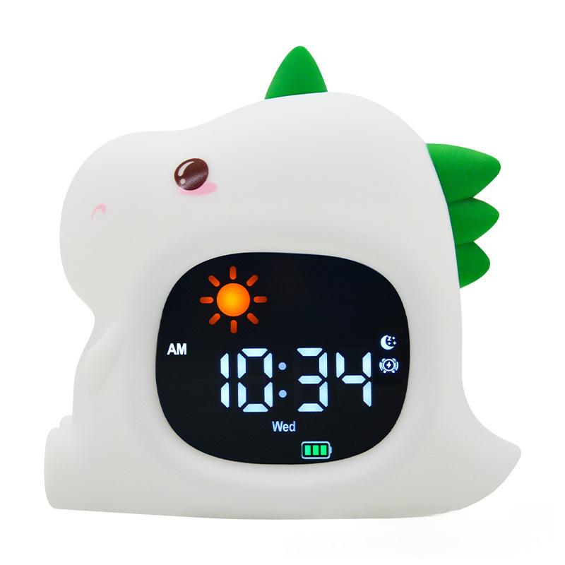 LED Strip Cartoon Animal Lion Alarm Clock Night Light