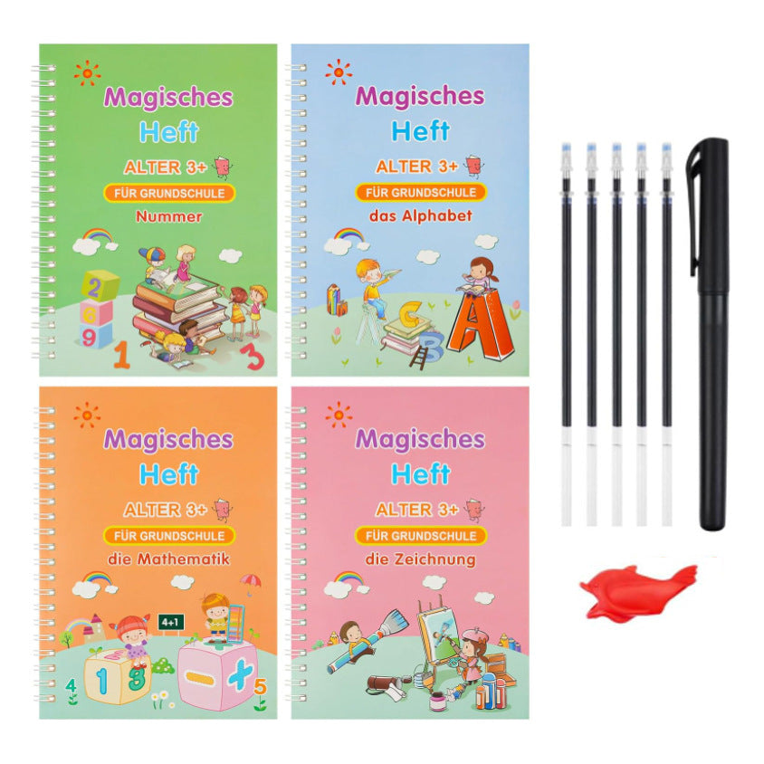 Spanish Calligraphy Practice Workbook Set for Home Office